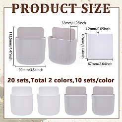 20Sets 2 Colors Plastic Wall-mounted Remote Control Storage Box&nbsp;KY-GO0001-13A