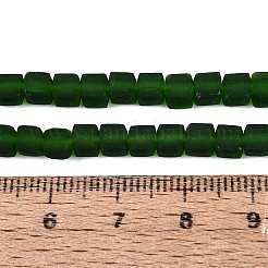 Transparent Frosted Glass Beads Strands&nbsp;GLAA-N072-01A-A10