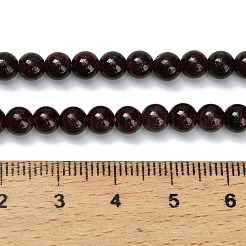天然石ガーネットビーズ連売り  ラウンド  5mm  穴：0.8mm  約79個/連  14.96インチ（38cm）&nbsp;G-C262-B07-5mm