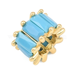 Brass Micro Pave Cubic Zirconia European Beads&nbsp;KK-C170-33G
