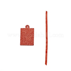 Rectangle Non Woven Fabric Glitter Photo Frame Card&nbsp;HJEW-WH0036-27