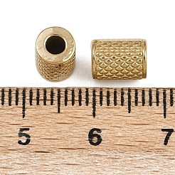 304ステンレススチールビーズ  イオンプレーティング（ip）  コラム  18KGP本金メッキ  8x5.5mm  穴：2.5mm&nbsp;STAS-K295-30G