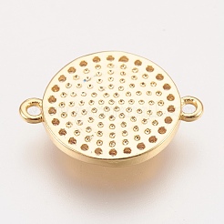 Brass Micro Pave Cubic Zirconia Links&nbsp;KK-P145-A08-G