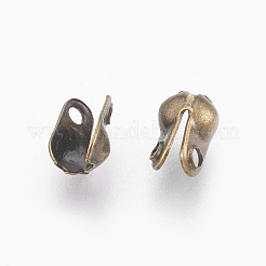 鉄のボールチープ  カロット終了  カドミウムフリー＆鉛フリー  クラムシェルノットカバー  アンティークブロンズ  6x3.5mm  穴：1mm  2.4mm内径  約305個/20g&nbsp;X-IFIN-R199-02AB