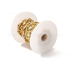 Rack Plating Brass Coffee Bean & Square Link Chains&nbsp;CHC-I040-11G