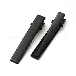 鉄のワニのヘアクリップパーツ  電気泳動黒  45x10x10mm&nbsp;PHAR-E017-01D-EB