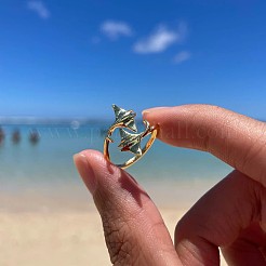 Manta Ray Bohemian Style Alloy Cuff Rings for Women&nbsp;FS-WGCEBC8-01