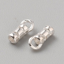 スターリングシルバーコードエンド925本  銀  7.5x3x2mm  穴：1.5mm  内径：1.6mm&nbsp;LS-STER-WH0019-14B