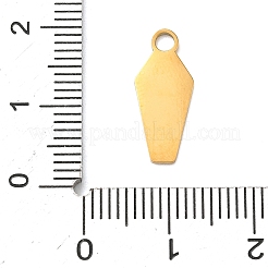 304ステンレススチール製エナメルハロウィンテーマペンダント  ゴールドカラー  クロス  17x7x1mm  穴：2mm&nbsp;STAS-Z164-03G-02