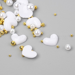Heart Plastic Cabochons Nail&nbsp;MRMJ-I001-04B-G
