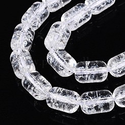 Transparent Crackle Glass Beads Strands&nbsp;GLAA-NH0001-04-A02
