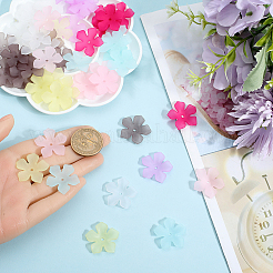 350Pcs 7 Colors Transparent Acrylic Bead Caps&nbsp;MACR-SP0001-14