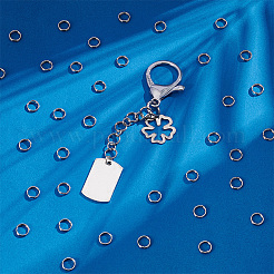 変色しない304ステンレススチール製スプリットリング500個。  ダブルループ丸カン  ステンレス鋼色  7x1mm  内径：6mm  単線：0.6mm&nbsp;STAS-UN0065-26P-03