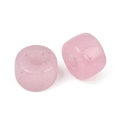 染め天然な白翡翠ビーズ  フラットラウンド  ミスティローズ  8x6mm  穴：3mm&nbsp;G-G003-A06-09