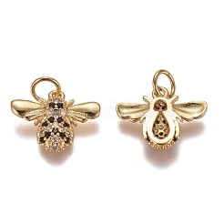 Brass Micro Pave Cubic Zirconia Charms&nbsp;ZIRC-G153-31