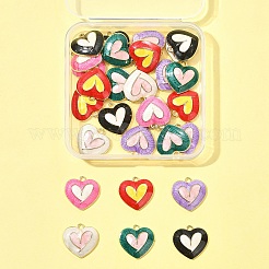 30Pcs 6 Colors Alloy Enamel Pendants&nbsp;FIND-FS0004-06