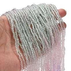 透明塗装ガラスビーズ連売り  多面カット  ロンデル  カラフル  2.6x2.5mm  穴：0.5mm  約135~140個/連  26~27cm&nbsp;LS-DGLA-A034-T1mm-A23