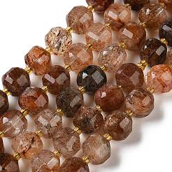 Natural Black Gold Rutilated Quartz Beads Strands&nbsp;GG-CBABD99-03B