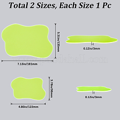 2Pcs 2 Style Acrylic Cup Mats&nbsp;AJEW-GF0008-18