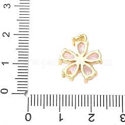 Brass Micro Pave Cubic Zirconia Pendants&nbsp;KK-D357-12A-G