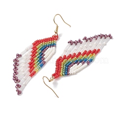 Boho 304 Stainless Steel with Glass Dangle Stud Earring&nbsp;EJEW-MZ00176-01