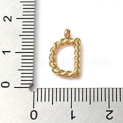 316サージカルステンレスペンダント＆チャーム  ゴールドカラー  文字d  14x9x2mm  穴：2mm&nbsp;STAS-D031-01D