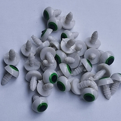 クラフト用品プラスチック人形の目パーツ  安全の目  カエルのぬいぐるみの目  半円  グリーン  30mm&nbsp;DOLL-PW0001-417J