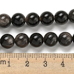 Natural Silver Obsidian Beads Strands&nbsp;X-G-S150-20A-8mm