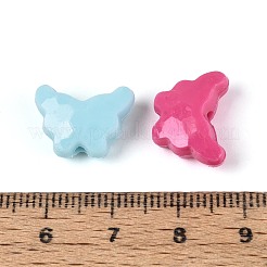不透明なアクリルビーズ  蝶  ミックスカラー  11.5x15x6.5mm  穴：2mm  約1388個/500g&nbsp;SACR-T017-71M