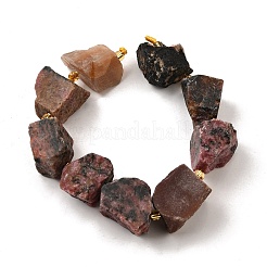Raw Rough Natural Rhodonite Beads Strands&nbsp;G-Z087-B13