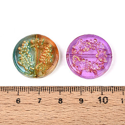 Baking Paint Transparent Glass Beads&nbsp;DGLA-N018-24A