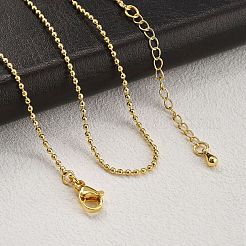 Brass Faceted Ball Chains Necklaces for Women&nbsp;NJEW-D302-21G