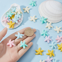 72Pcs 6 Colors Opaque Resin Cabochons&nbsp;RESI-SC0002-79