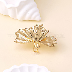 Iron Ginkgo Leaf Cuff Open Rings for Women&nbsp;WGC38D0-01