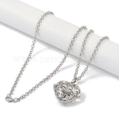 Brass Rhinestone Pendant Necklaces&nbsp;NJEW-G089-16G-P