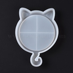 DIY Cat's Head Display Tray Silhouette Silicone Molds&nbsp;DIY-G058-D02