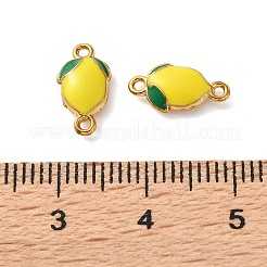 304ステンレススチールエナメルコネクタチャーム  イオンプレーティング（ip）  マンゴーリンクス  きいろ  12x6x3mm  穴：1mm&nbsp;SA-L002-06G