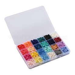 DIYフープピアス作成キット  手作りのポリマー粘土平石ビーズを含む  316ステンレススチールワイングラスチャームリング  鉄&合金&真鍮スペーサービーズ  ヘマタイトビーズを電気メッキする  ミックスカラー  6x1mm  穴：2mm&nbsp;DIY-JP0005-91