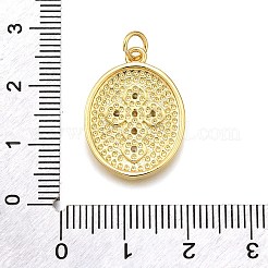 Rack Plating Brass Micro Pave Cubic Zirconia Pendants&nbsp;KK-K401-89G