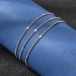 12mm 304ステンレススチール製テクスチャードツイストチェーンネックレス（男女兼用）1.8個  変色なし  ステンレス鋼色  17.99インチ（45.7cm）&nbsp;NJEW-H093-20P-02