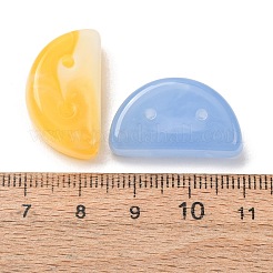 ツートンカラーの天然石風アクリルビーズ  ムーン  ミックスカラー  24x14x10mm  穴：1.8mm  約180個/500g&nbsp;AC-CBA7B05-23