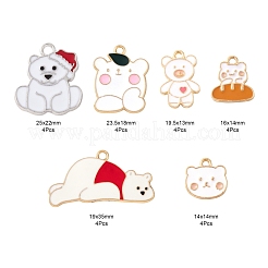 24Pcs 6 Style Alloy Enamel Pendants&nbsp;ENAM-LS0001-88