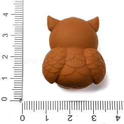 シリコンビーズ  焦点ビーズ  フクロウ  シエナ  30.5x26.5x16mm  穴：2mm&nbsp;SL-CBAAC97-01A