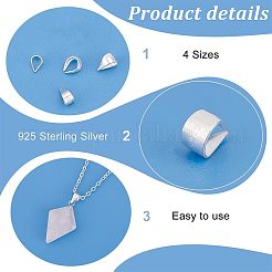 ベールに925スターリングシルバースナップ  未はんだ  銀  5~7x3~5x4~5mm  穴：4~6x3~4mm  5色  4個/カラー  20pc&nbsp;FIND-PH0021-79B