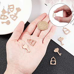 304 Stainless Steel Charms&nbsp;STAS-UN0012-03RG