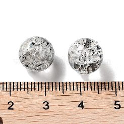 手作りの透明ランプワークビーズ  ラウンド  ブラック  10mm  穴：1mm  10個/セット&nbsp;LAMP-K040-01E