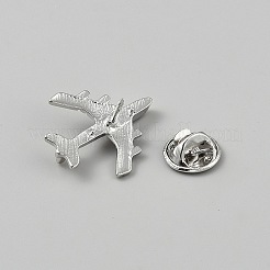 Airplane Alloy Lapel Pin Backs for Backpack Clothes&nbsp;JEWB-WH0044-02A-P