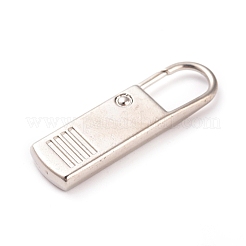 Zinc Alloy Replacement Zipper Pull Tabs&nbsp;PALLOY-WH0068-39P