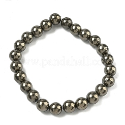 天然ゴールドパイライト/ゴールデンパイライトビーズ連売り  スムーズなラウンド  8mm  穴：1~1.2mm  約24~25個/連  7.40~7.56''（18.8~19.2センチメートル）&nbsp;G-G459-B01-8mm