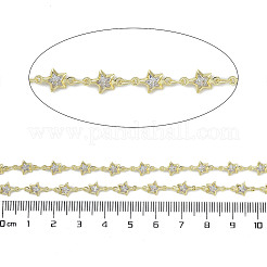 Rack Plating Brass Chains Micro Pave Cubic Zirconia&nbsp;AJEW-Q150-07G-01